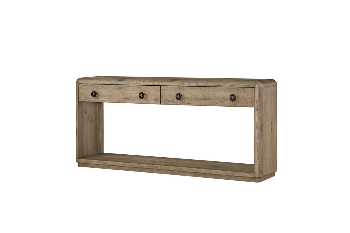 Oak Console Table with Drawers and Storage S138