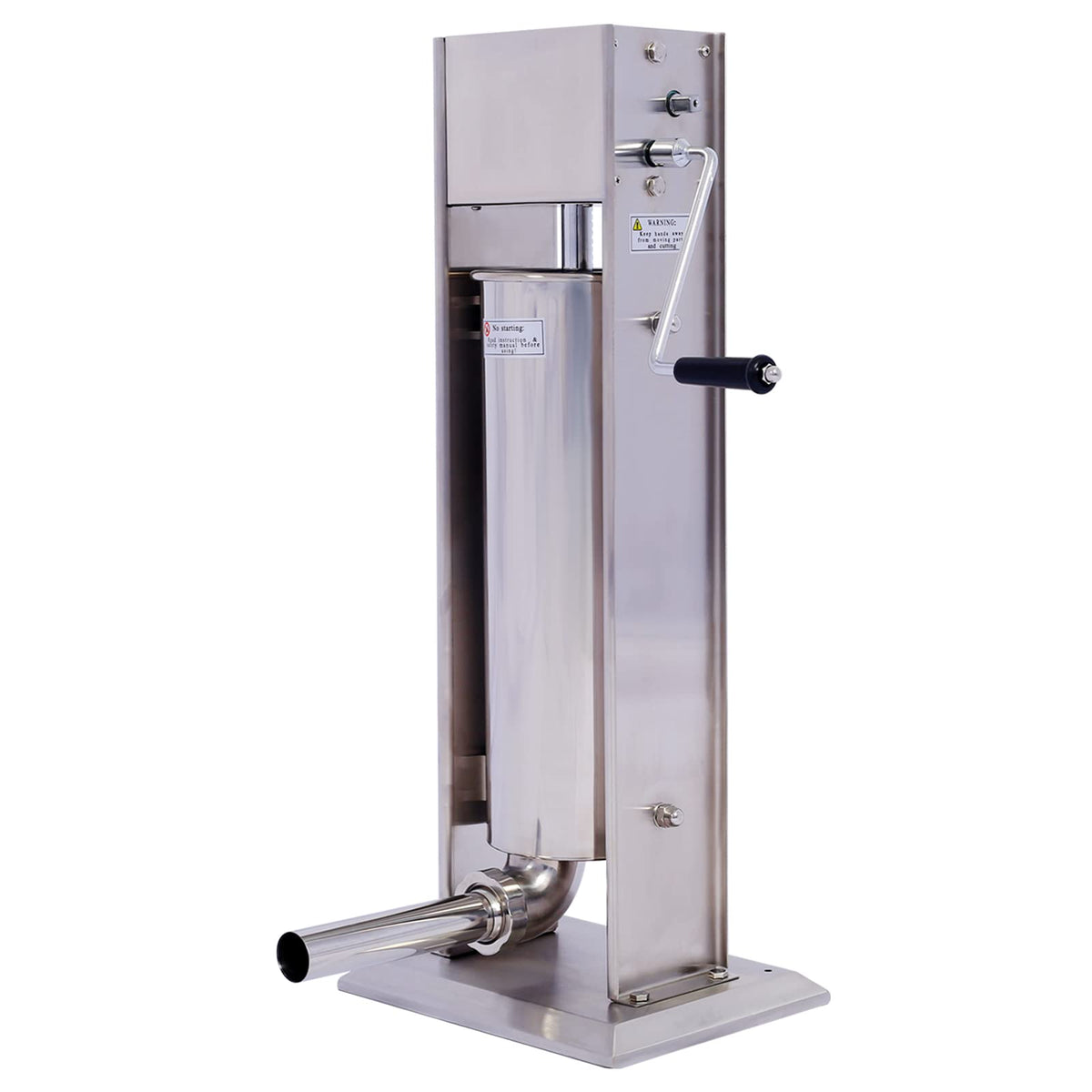 Stainless Steel 15 lb Dual-Speed Sausage Stuffer with 4 Nozzles B6972