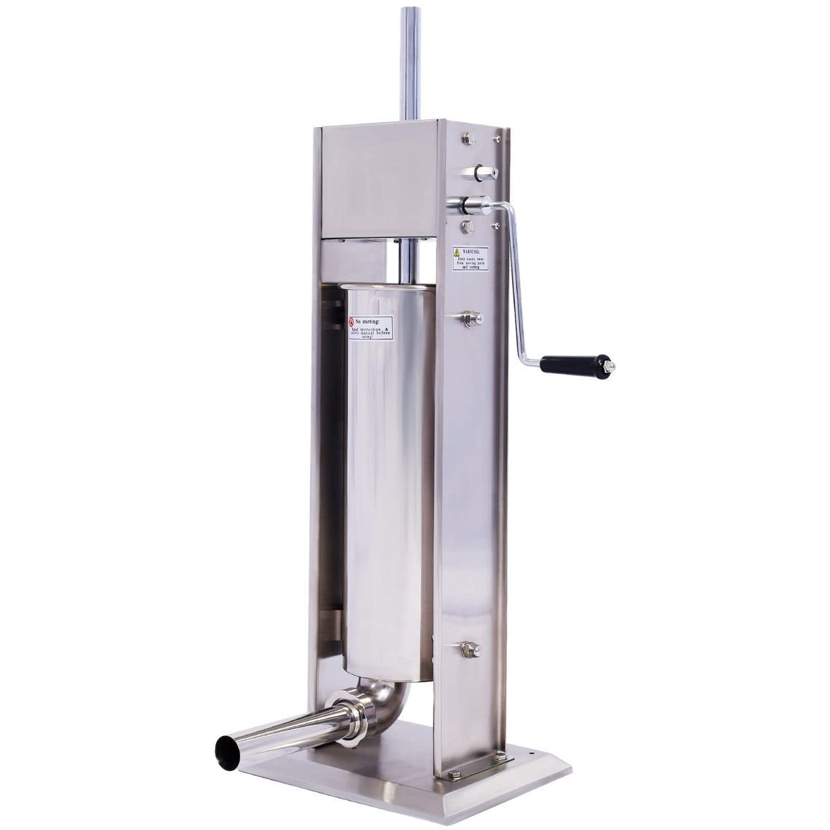 Stainless Steel 15 lb Dual-Speed Sausage Stuffer with 4 Nozzles B6972