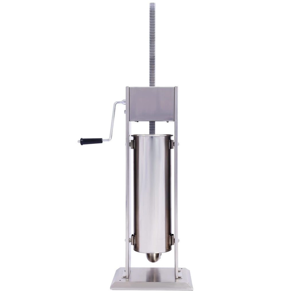 Stainless Steel 15 lb Dual-Speed Sausage Stuffer with 4 Nozzles B6972