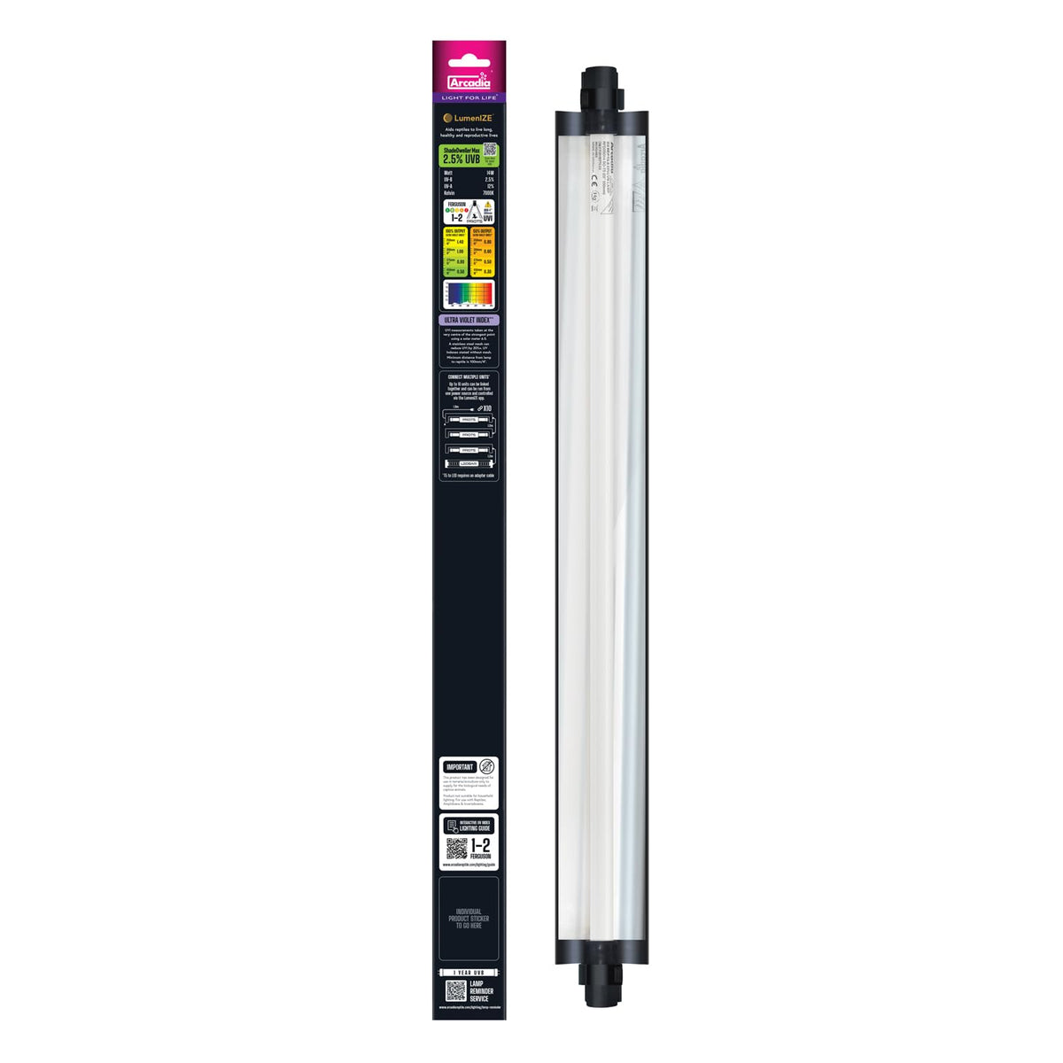 24" 14 Watts 2.5% UVB Reptile Light Fixture Kit W721