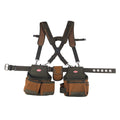 Tool Belt with Suspenders, 12 pockets, Brown, 52 Inch I95529