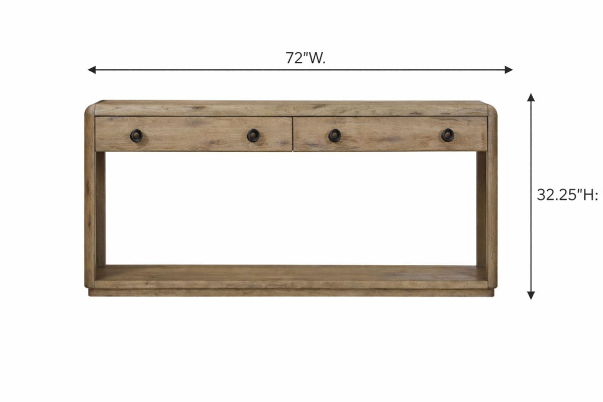 Oak Console Table with Drawers and Storage S138