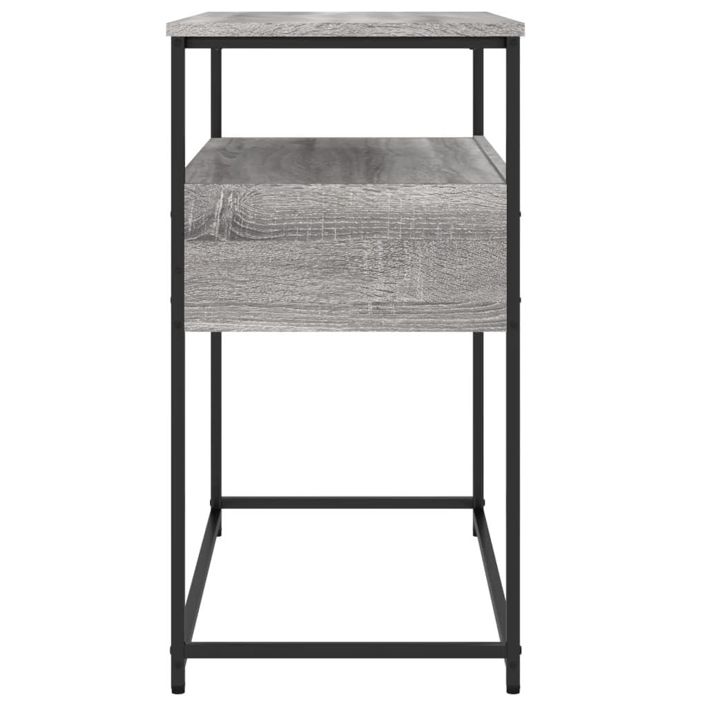 Brown Oak Look Console Table with 2 Drawers and 1 Shelf X429