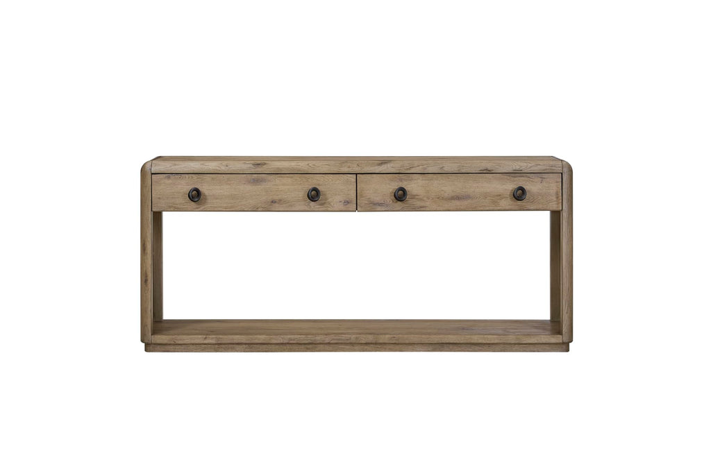 Oak Console Table with Drawers and Storage S138