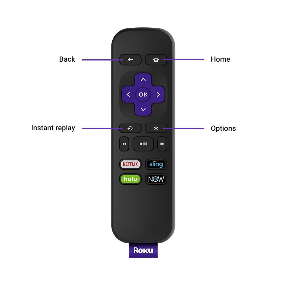 HD/4K/HDR Streaming Media Player with Remote and HDMI Cable, Black Z565359