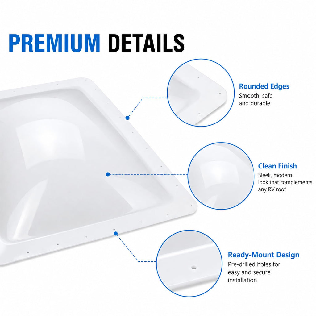 RV Skylight Replacement 22" x 34" Outer Dome Cover W345023