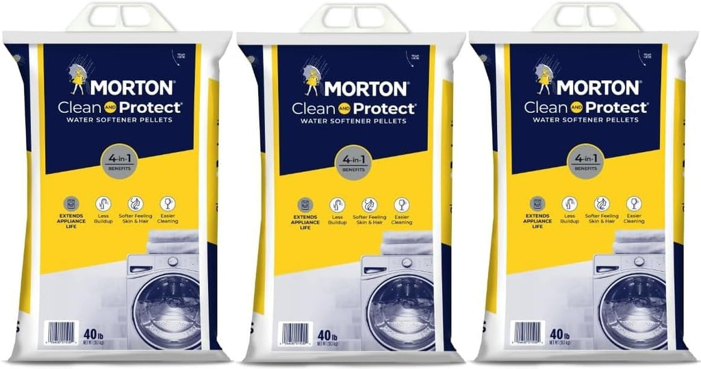 Water Softener Salt Pellets, 40 LB Bag (3) Q92638