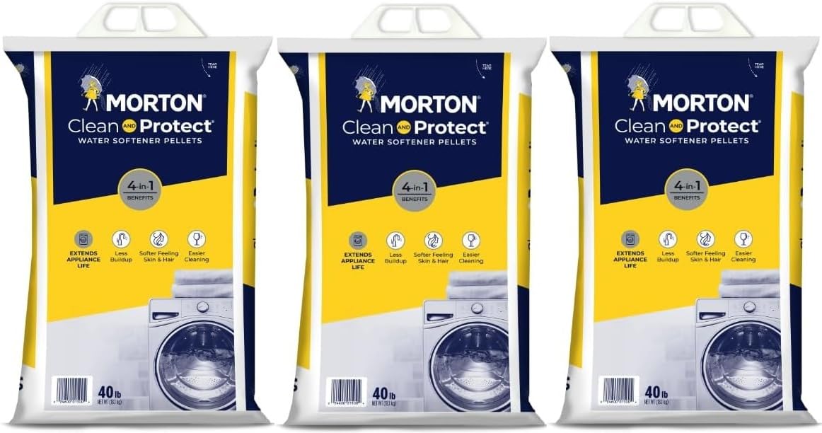 Water Softener Salt Pellets, 40 LB Bag (3) Q92638
