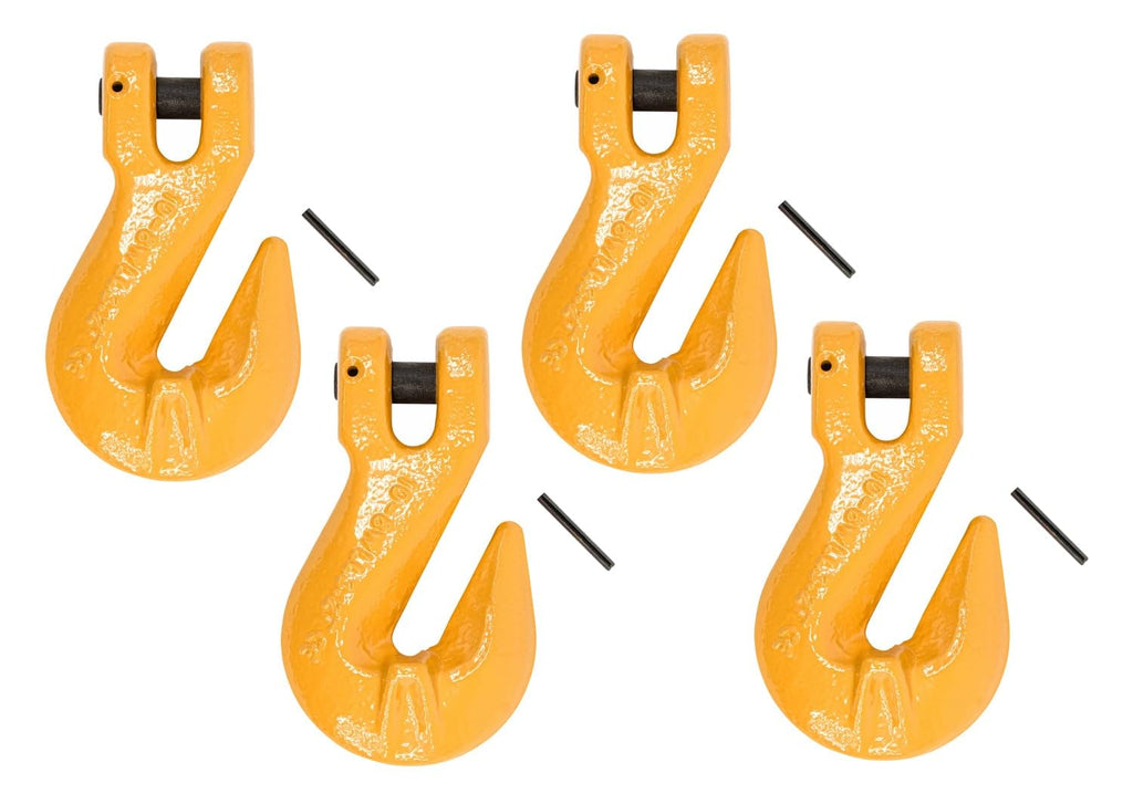 3/8" Grade 80 Clevis Grab Hooks with Pins 4 Pack A642890