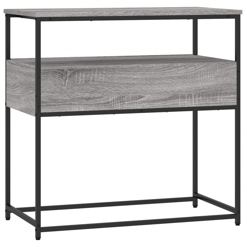 Brown Oak Look Console Table with 2 Drawers and 1 Shelf X429