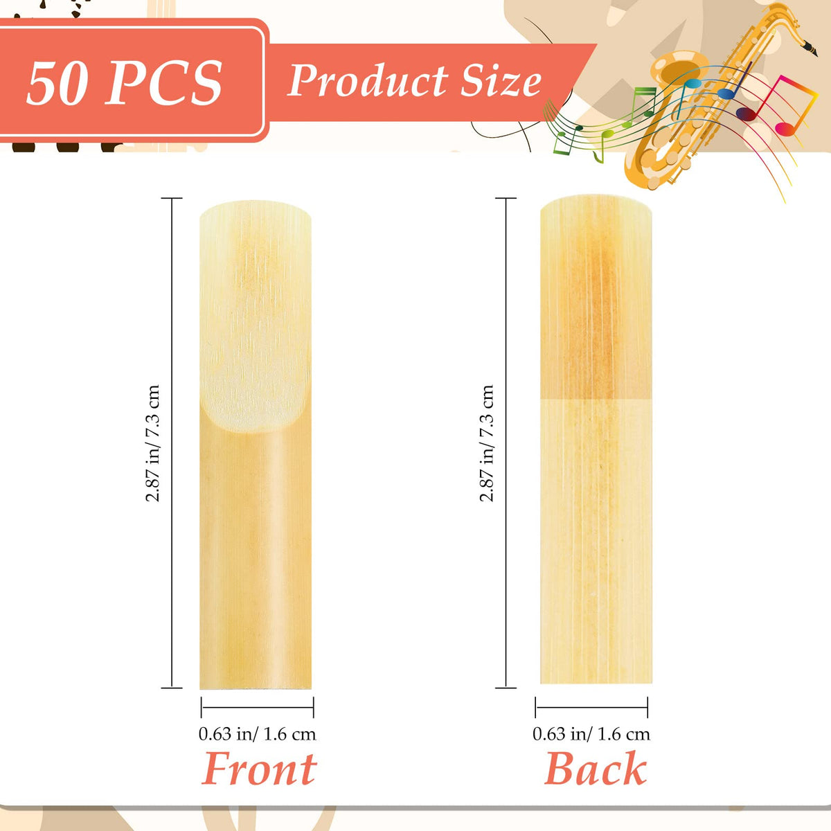 Alto Saxophone Reeds Size 2.5 Woodwind Instrument Accessories E810