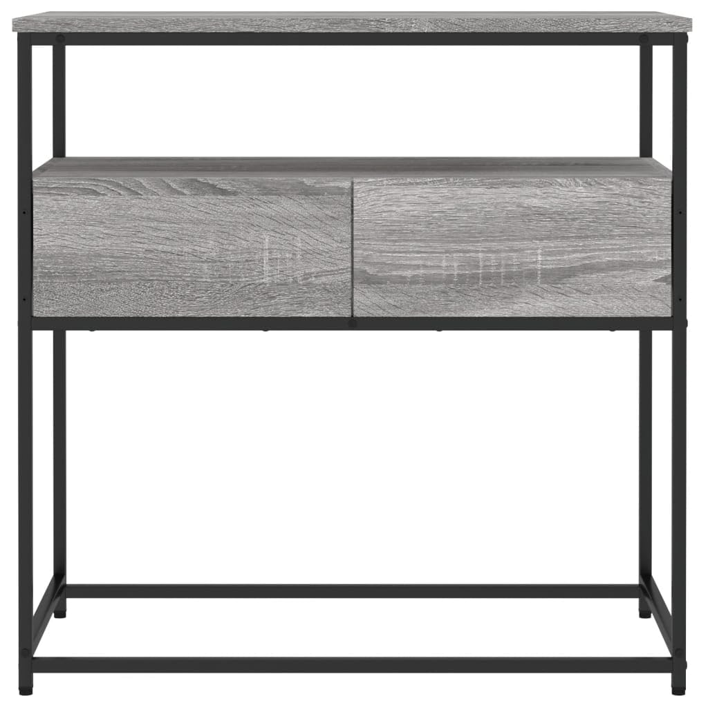 Brown Oak Look Console Table with 2 Drawers and 1 Shelf X429