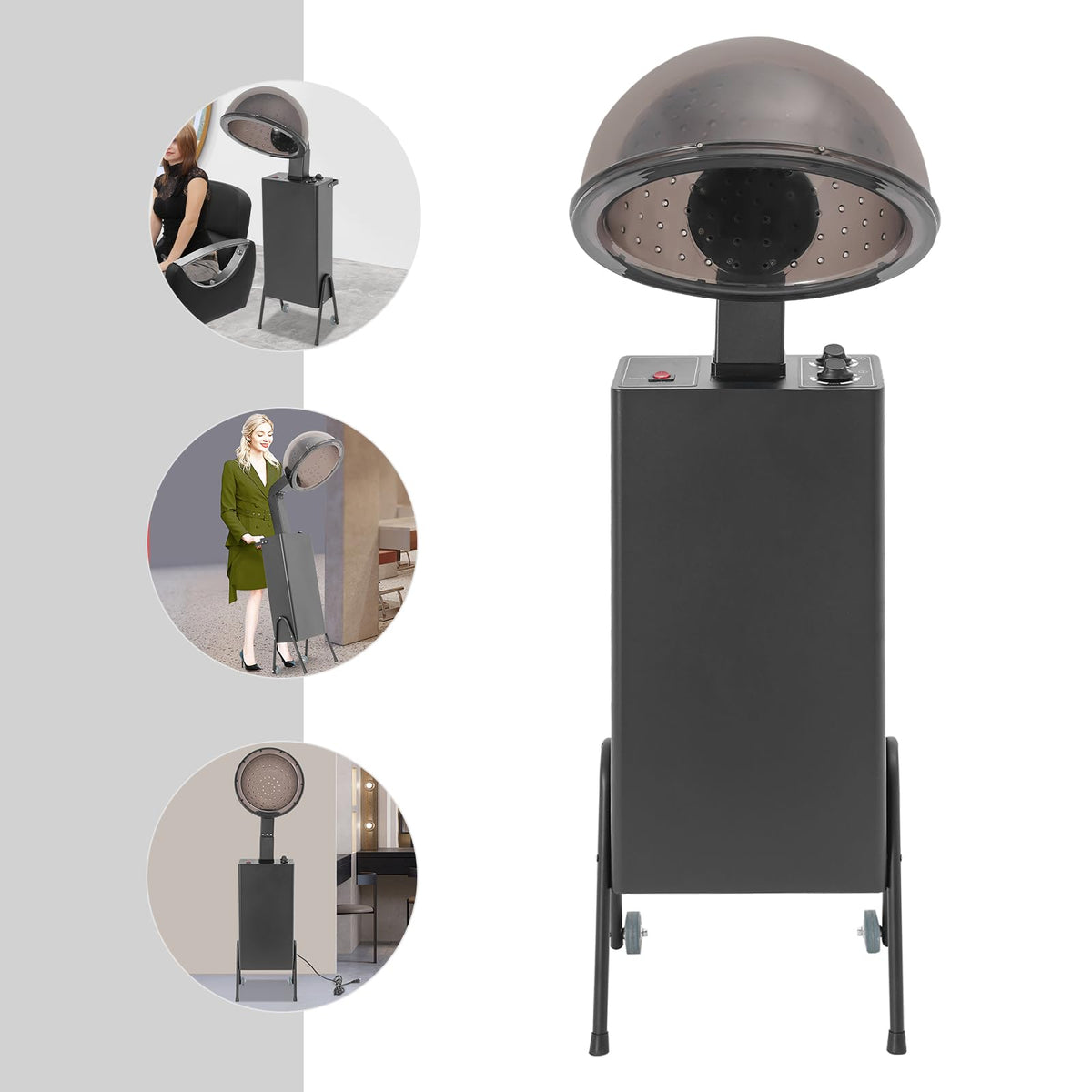 Black 1200w Hooded Hair Dryer with Timer F39181