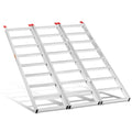 69" L x 50" W Tri-Fold Aluminum ATV Loading Ramp 1500lb Capacity Y589
