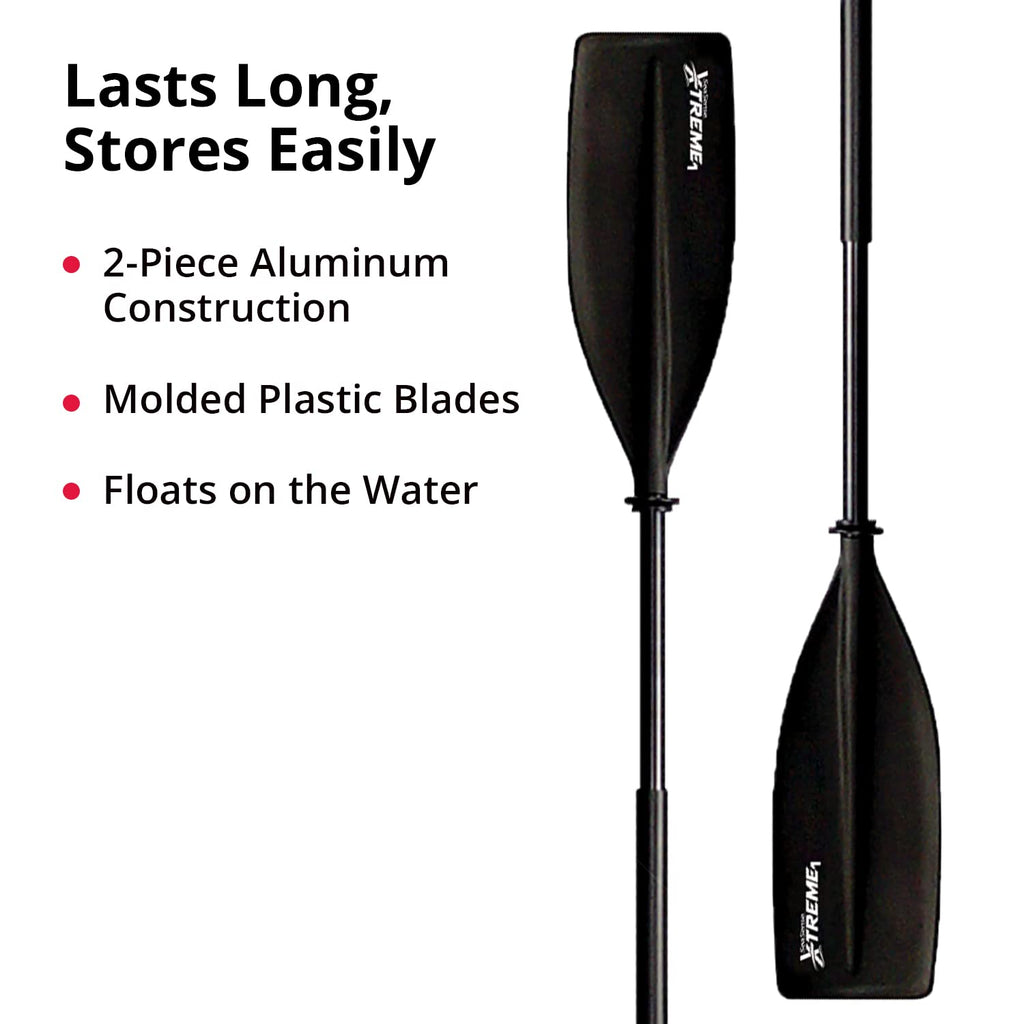 Black 2-Piece Aluminum Kayak Paddle U5619