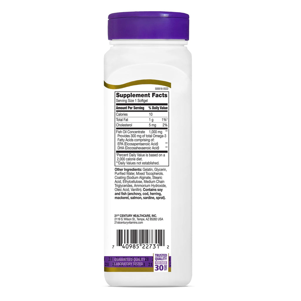 Fish Oil 1000 mg 90 Enteric Coated Softgels W9019