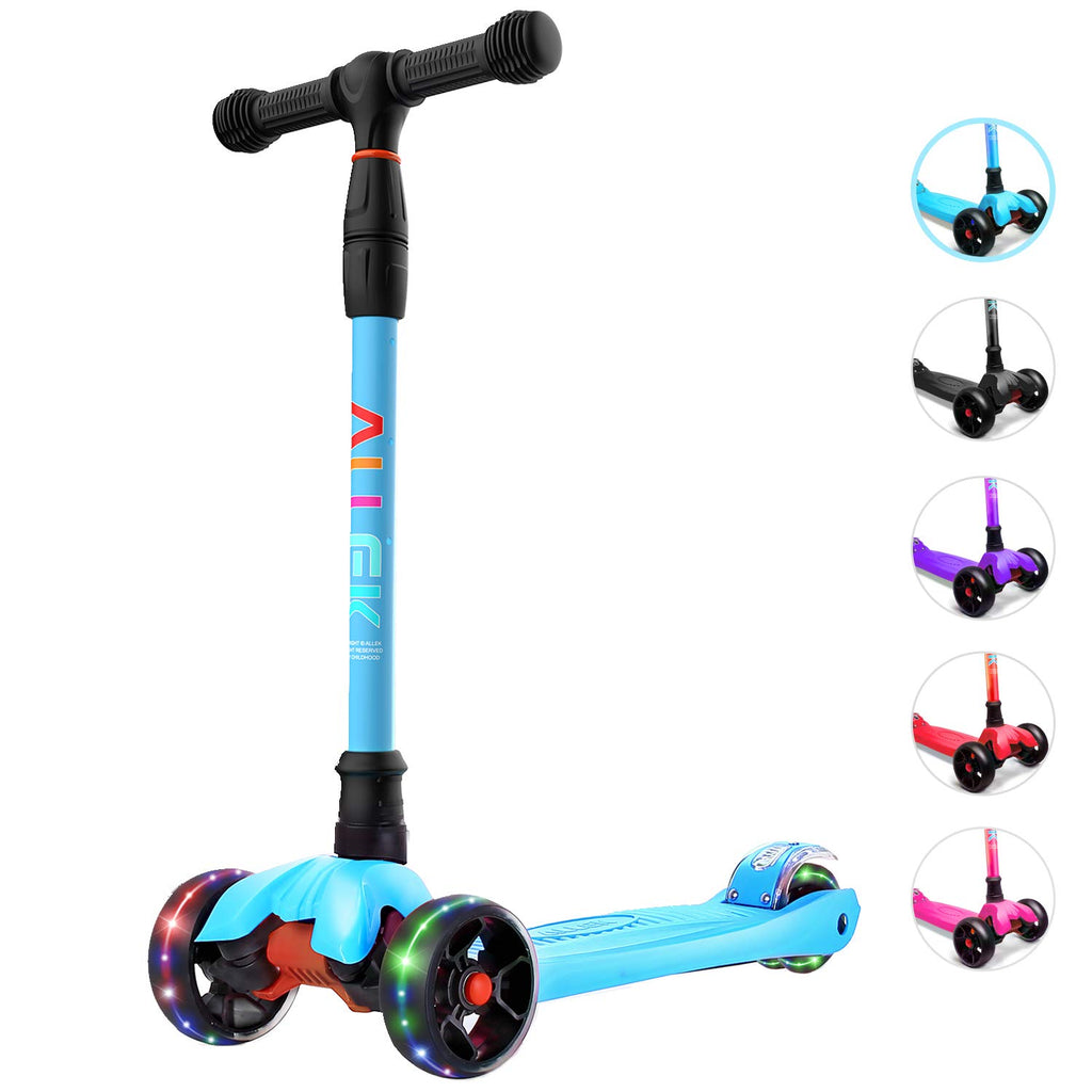 Kick Scooter with Light-Up Wheels and Adjustable Heights T476380