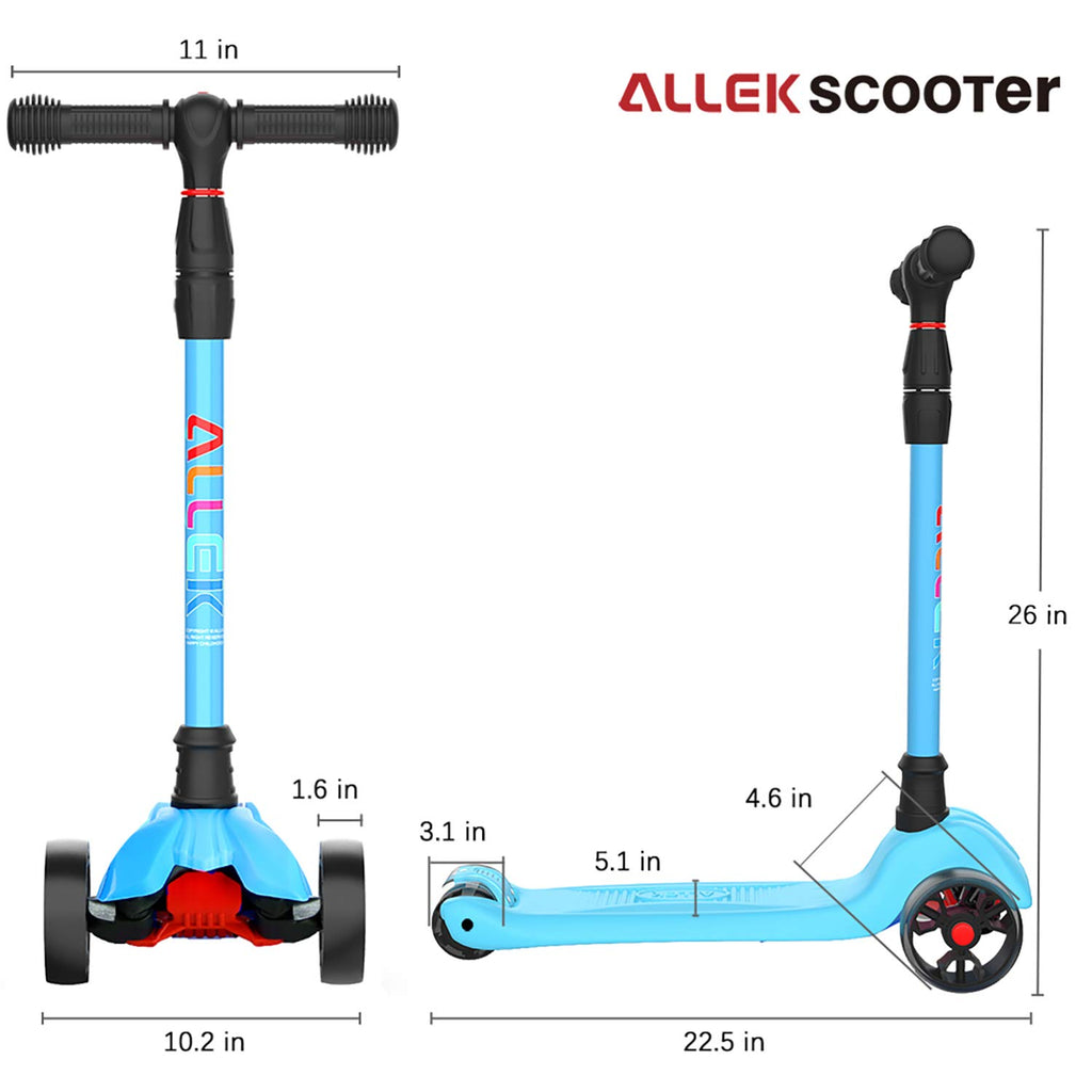 Kick Scooter with Light-Up Wheels and Adjustable Heights T476380