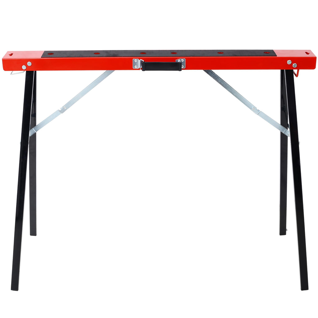 Black and Yellow Steel Folding Sawhorse Set 2-Pack D237