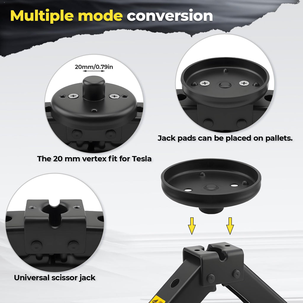 3-Ton Scissor Jack Kit with Rubber Jack Pad and L-Wrenches K40279