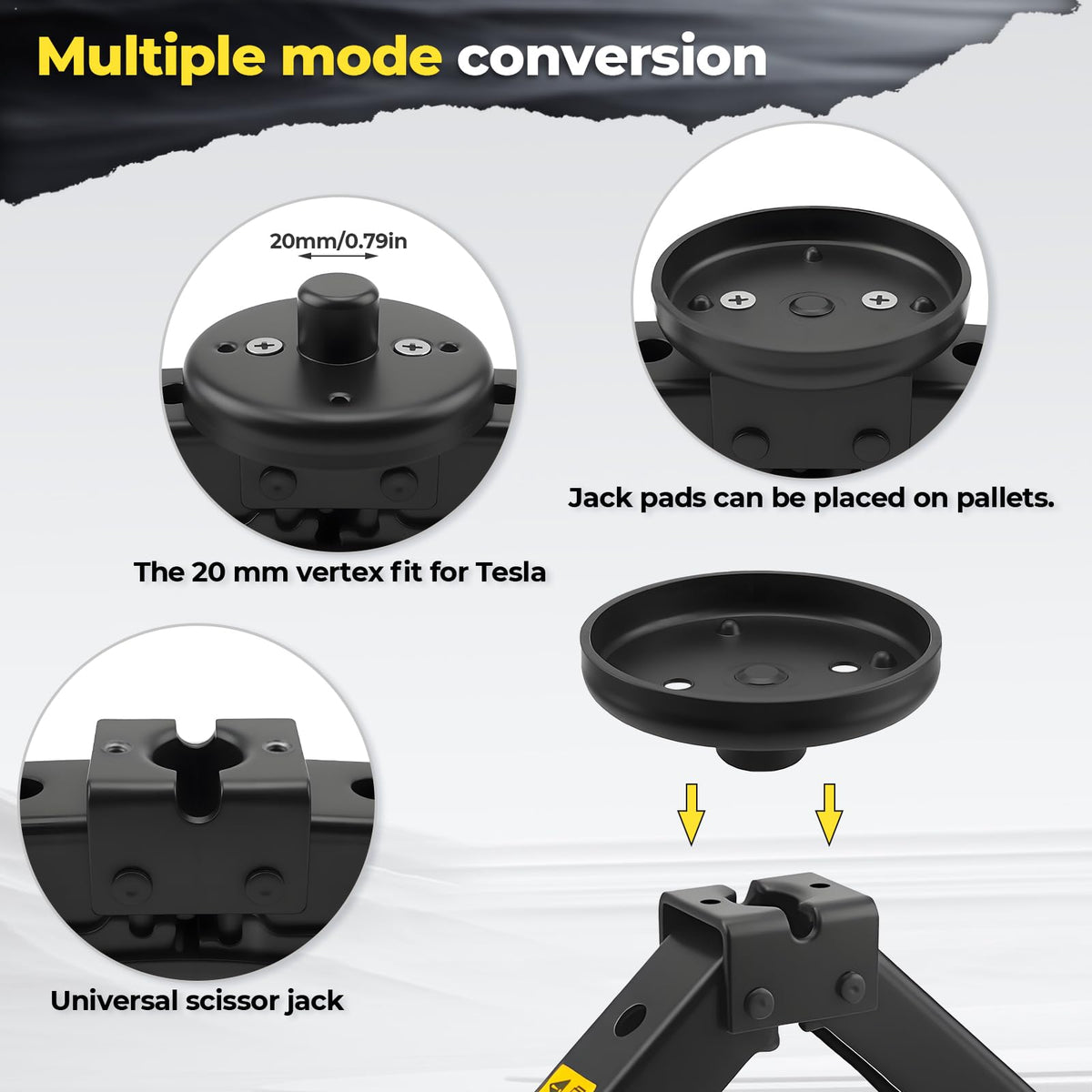3-Ton Scissor Jack Kit with Rubber Jack Pad and L-Wrenches K40279