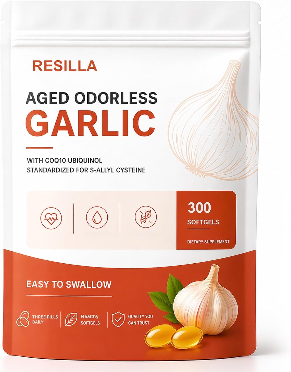 Odorless Aged Garlic Softgels, 300 Softgels H664205