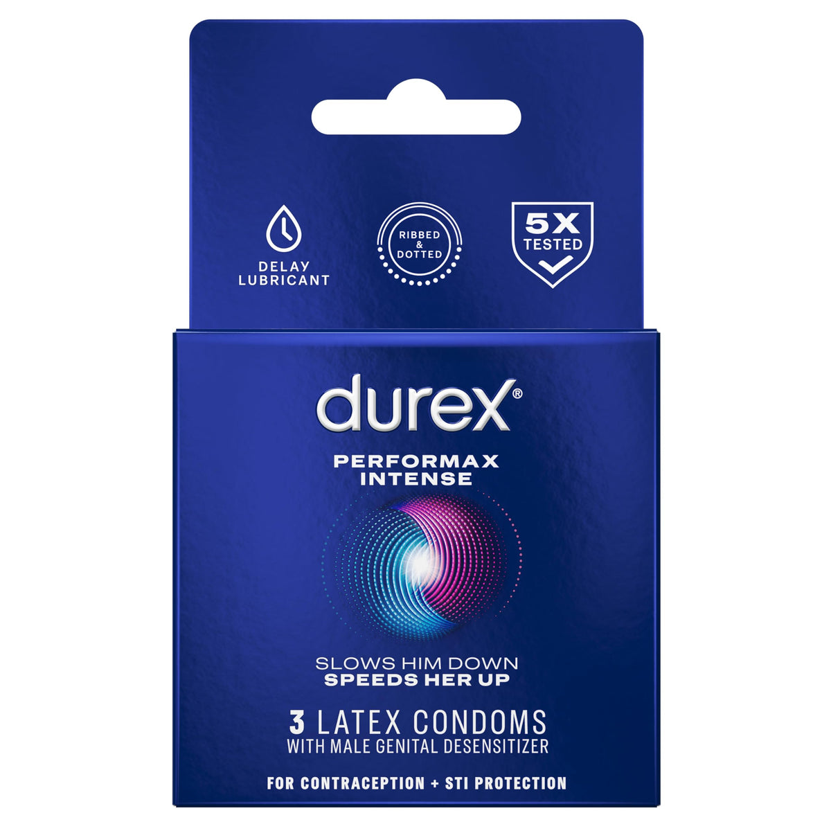 Ribbed Dotted Lubricated Latex Condoms, 3 Count A661