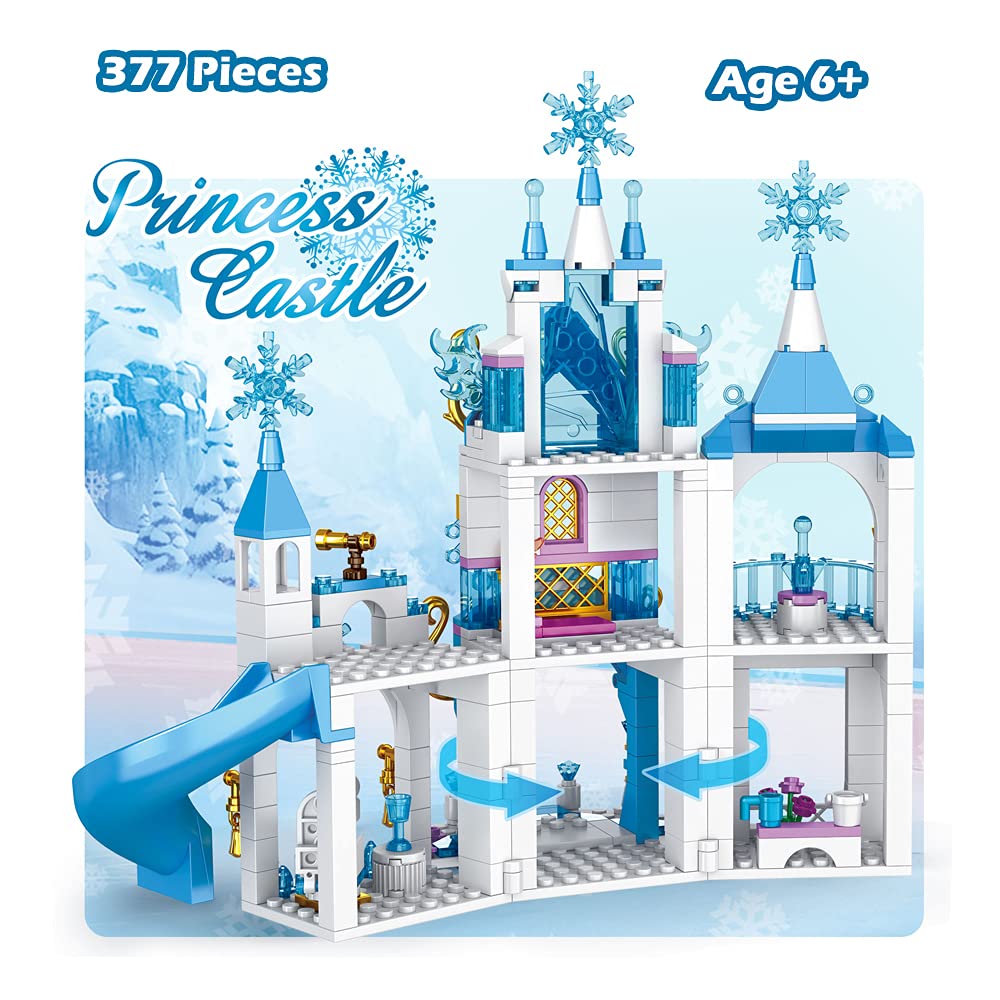 Girls Castle Building Blocks 377 Pieces Construction Toys Set M8800