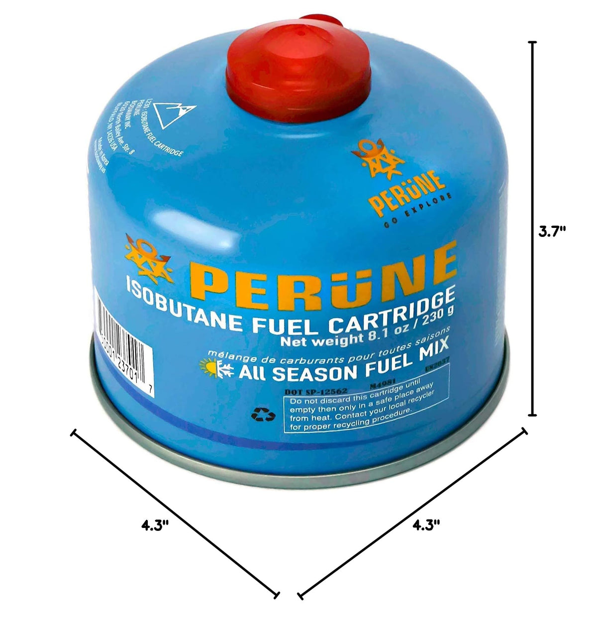230gram 4 Pack Iso-Butane Camping Fuel Canister E64791
