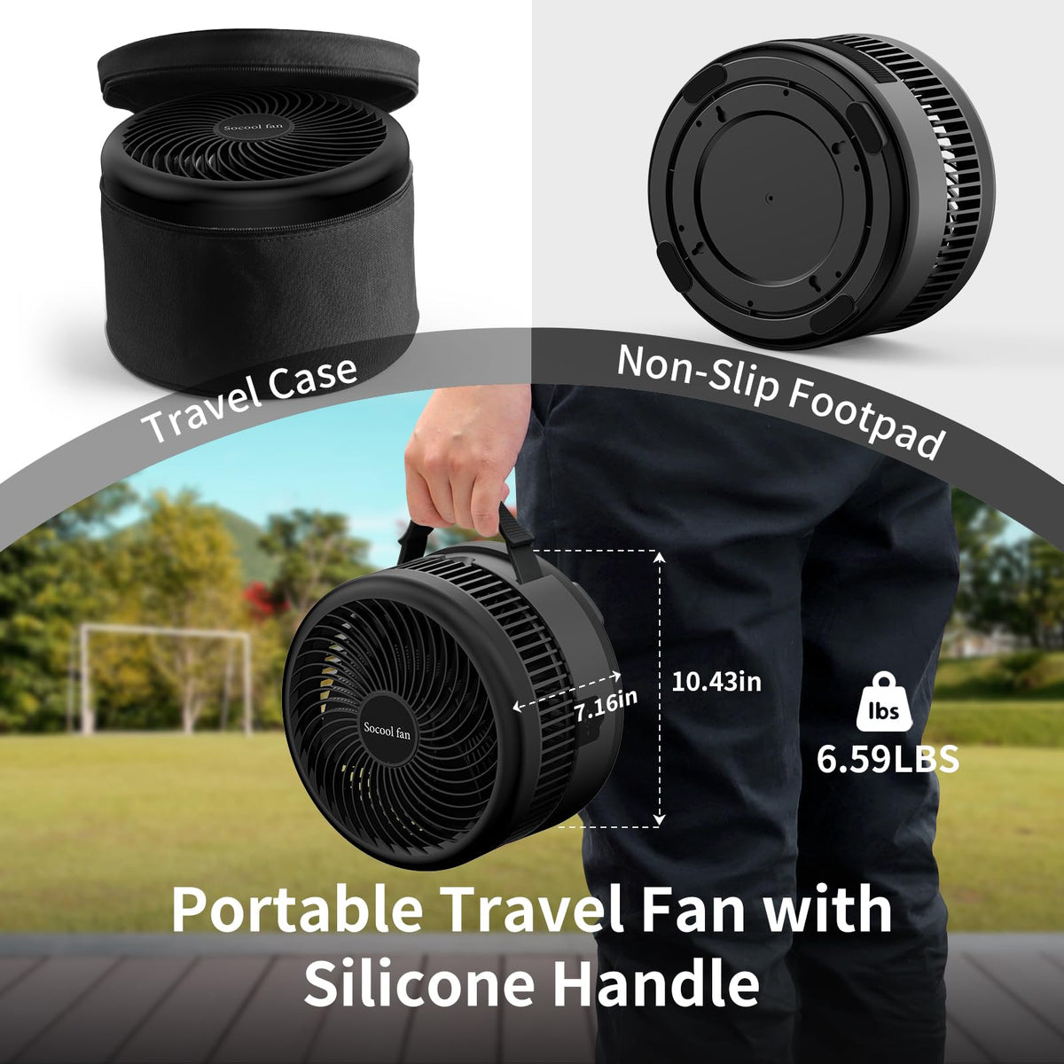 40000mAh Rechargeable Portable Fan with 8 Speed S60518