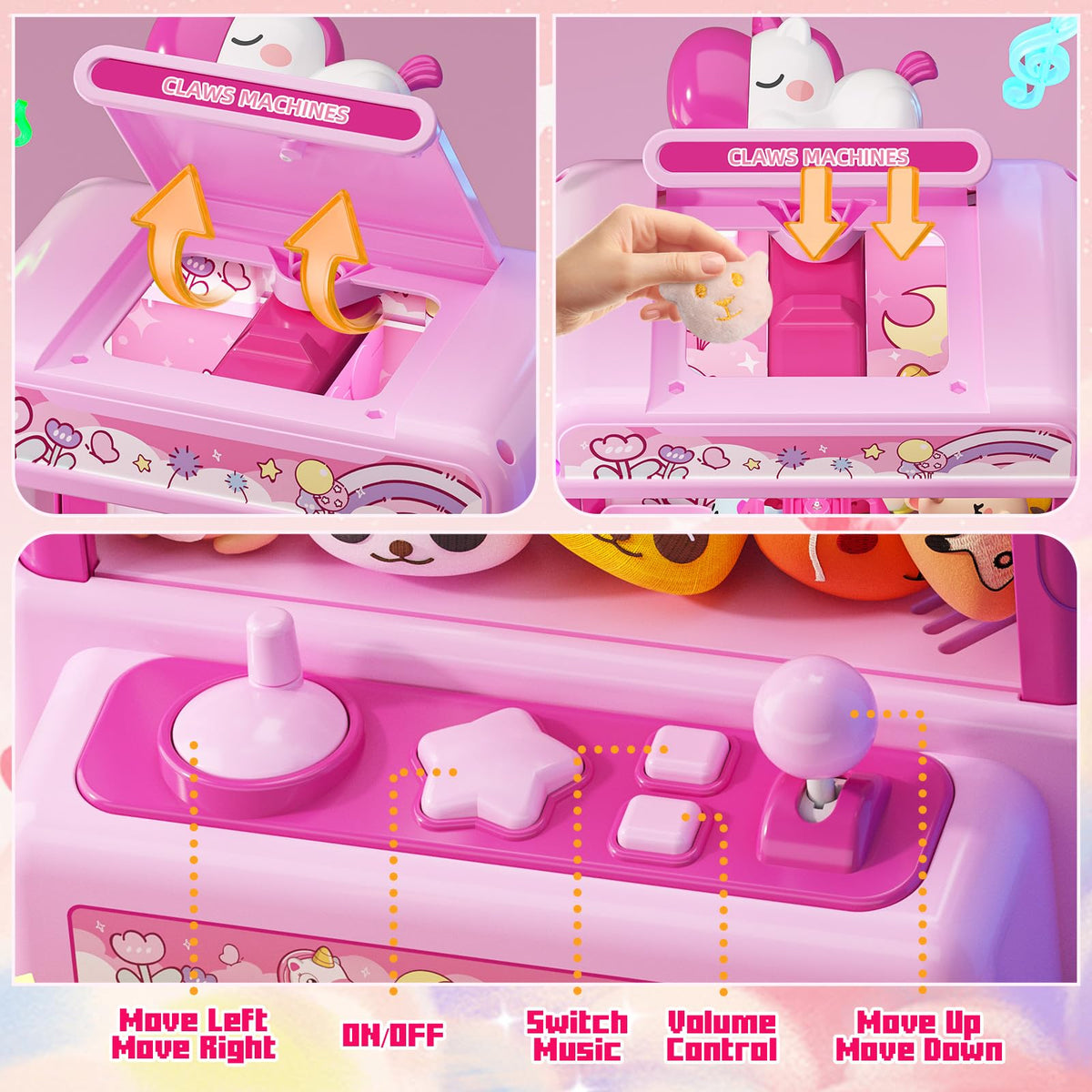 Claw Machine with Sound & 20 Mini Plush Toys U29714