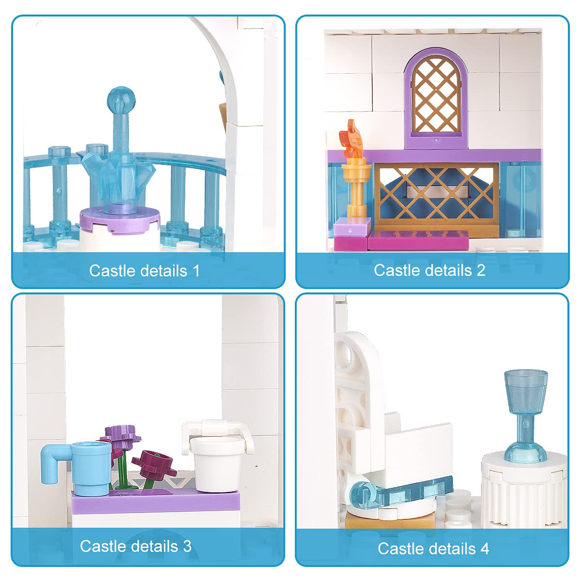 Girls Castle Building Blocks 377 Pieces Construction Toys Set M8800