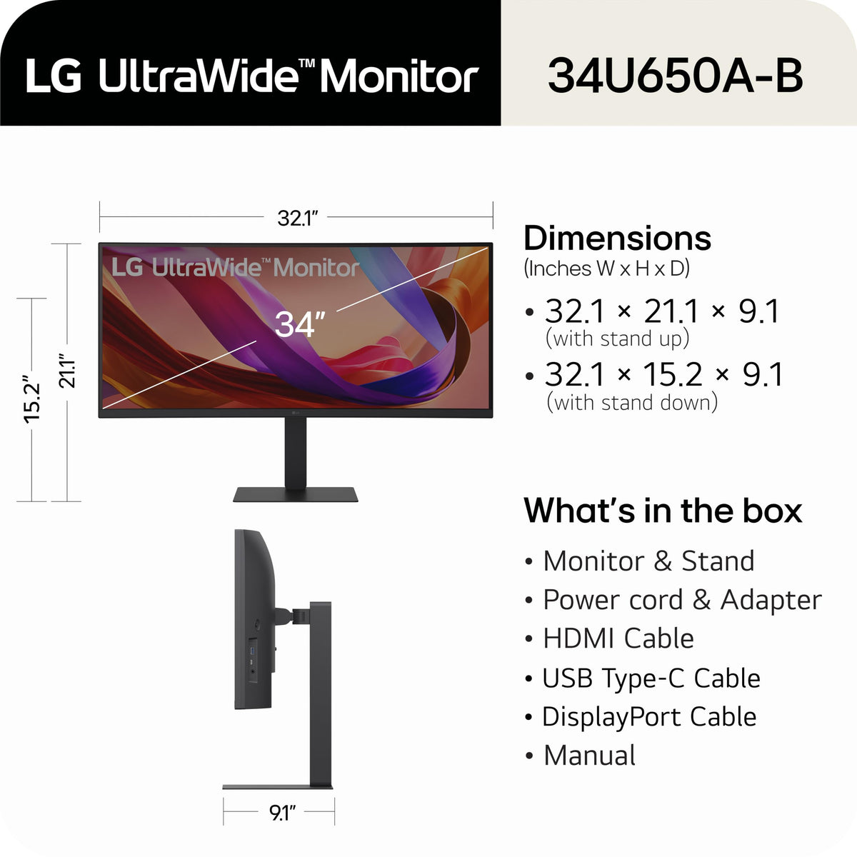34-inch UltraWide IPS WQHD Curved Monitor D235732