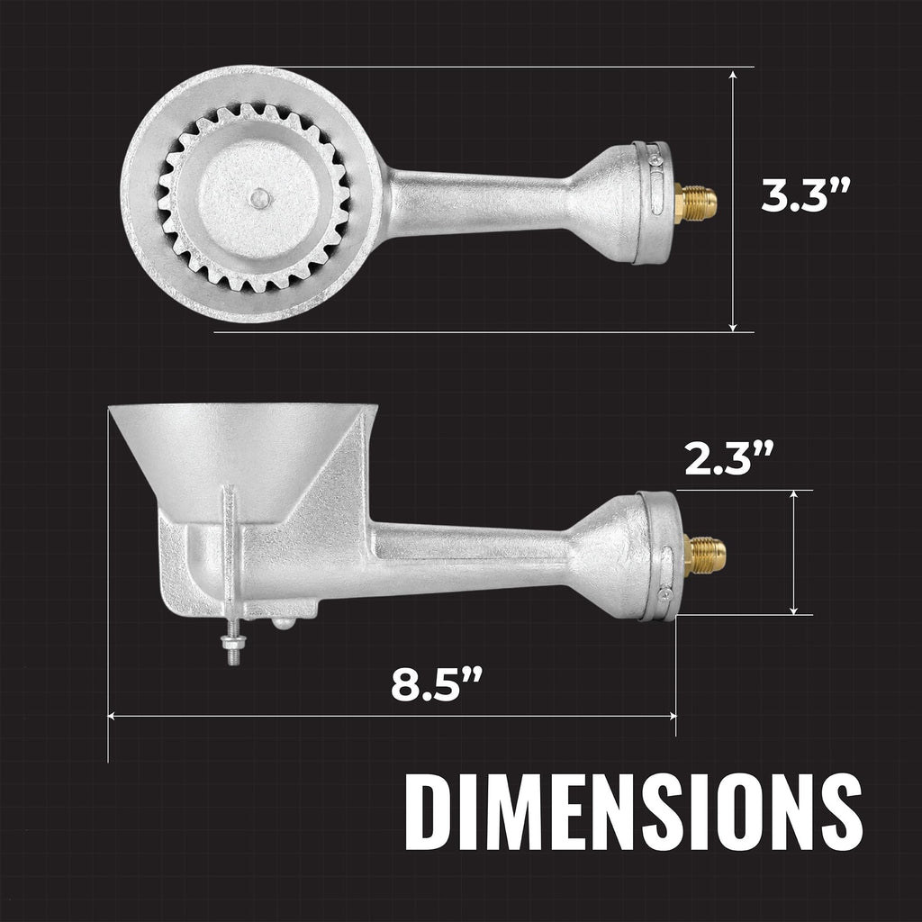 Propane High Pressure Cast-Iron Round Burner Head with Brass Fitting Orifice V201