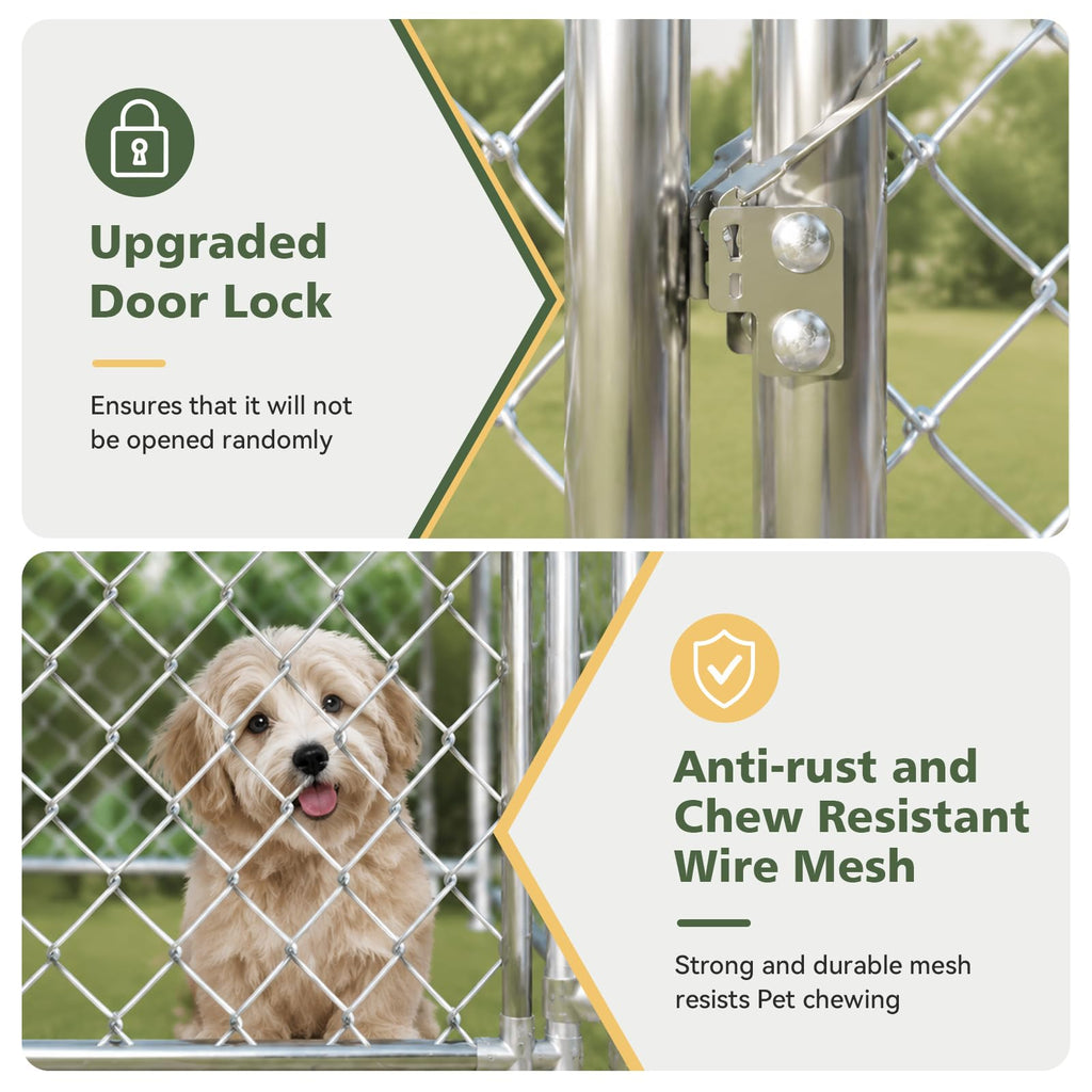 10×10FT Waterproof Metal Outdoor Dog Kennel A786