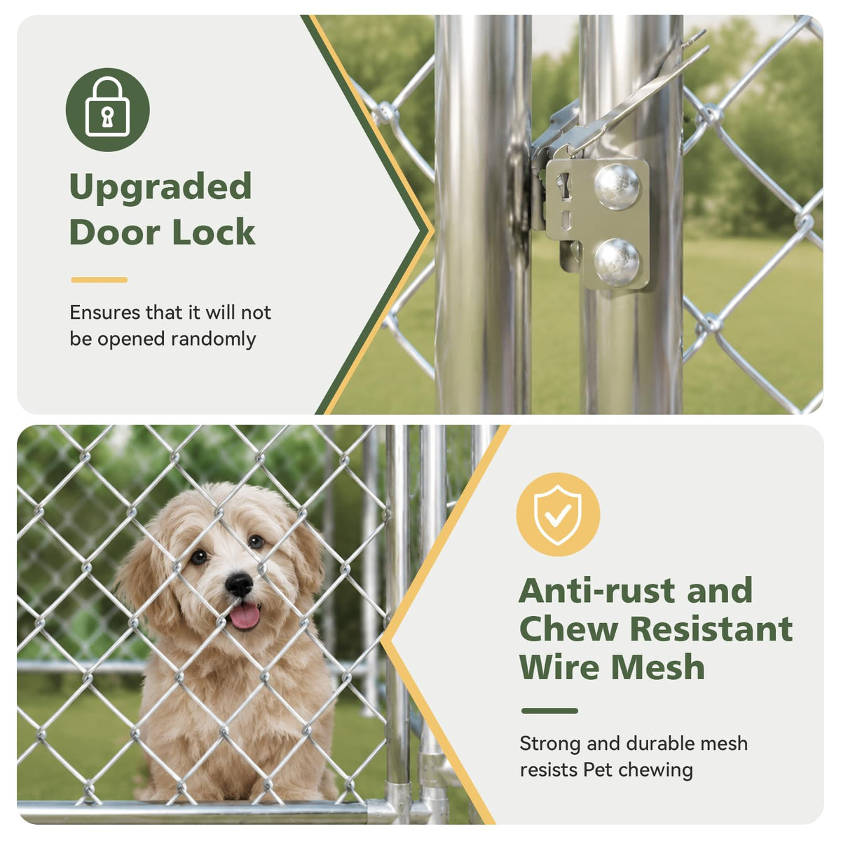 10×10FT Waterproof Metal Outdoor Dog Kennel A786