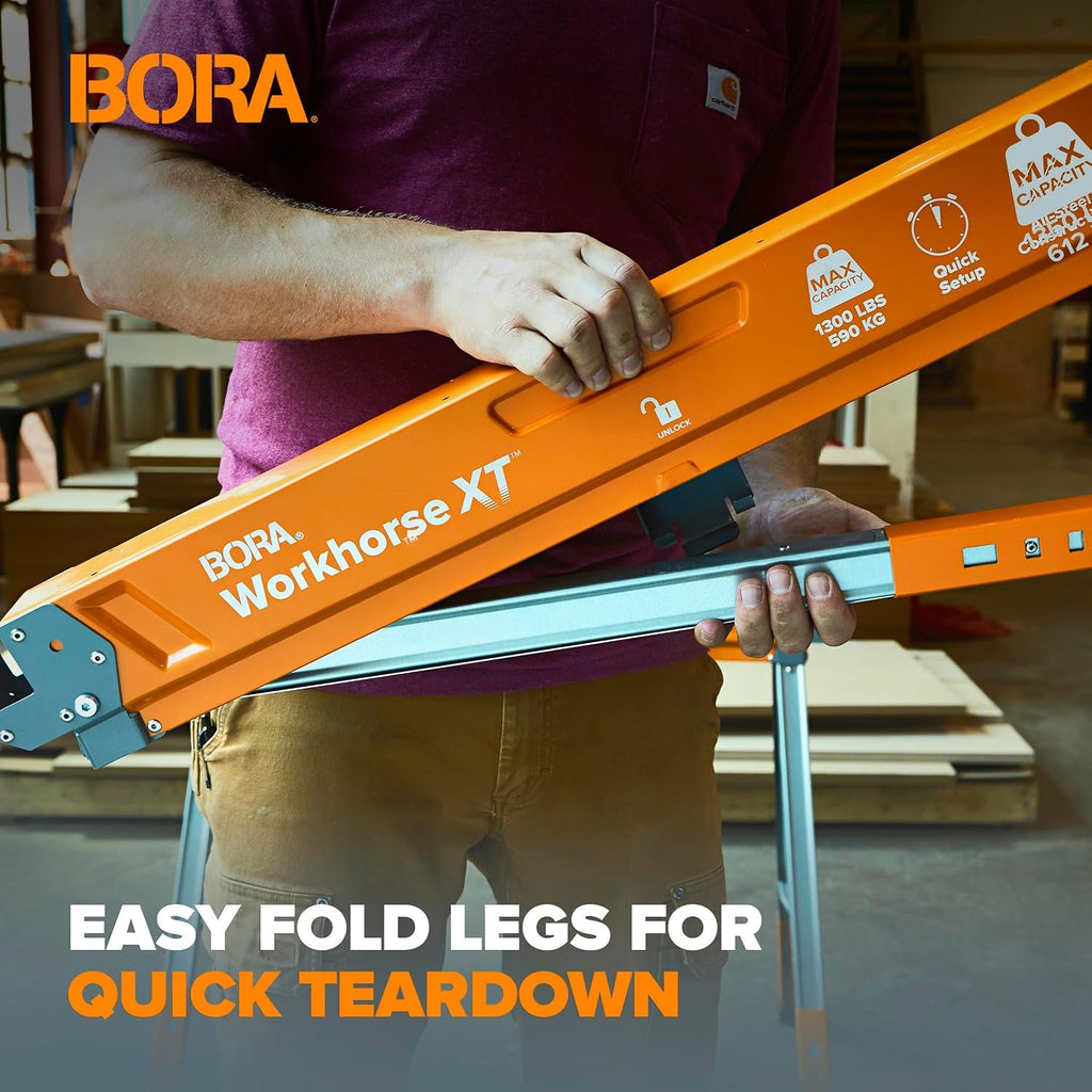 2 Pack Adjustable Folding Heavy Duty Sawhorse F8612