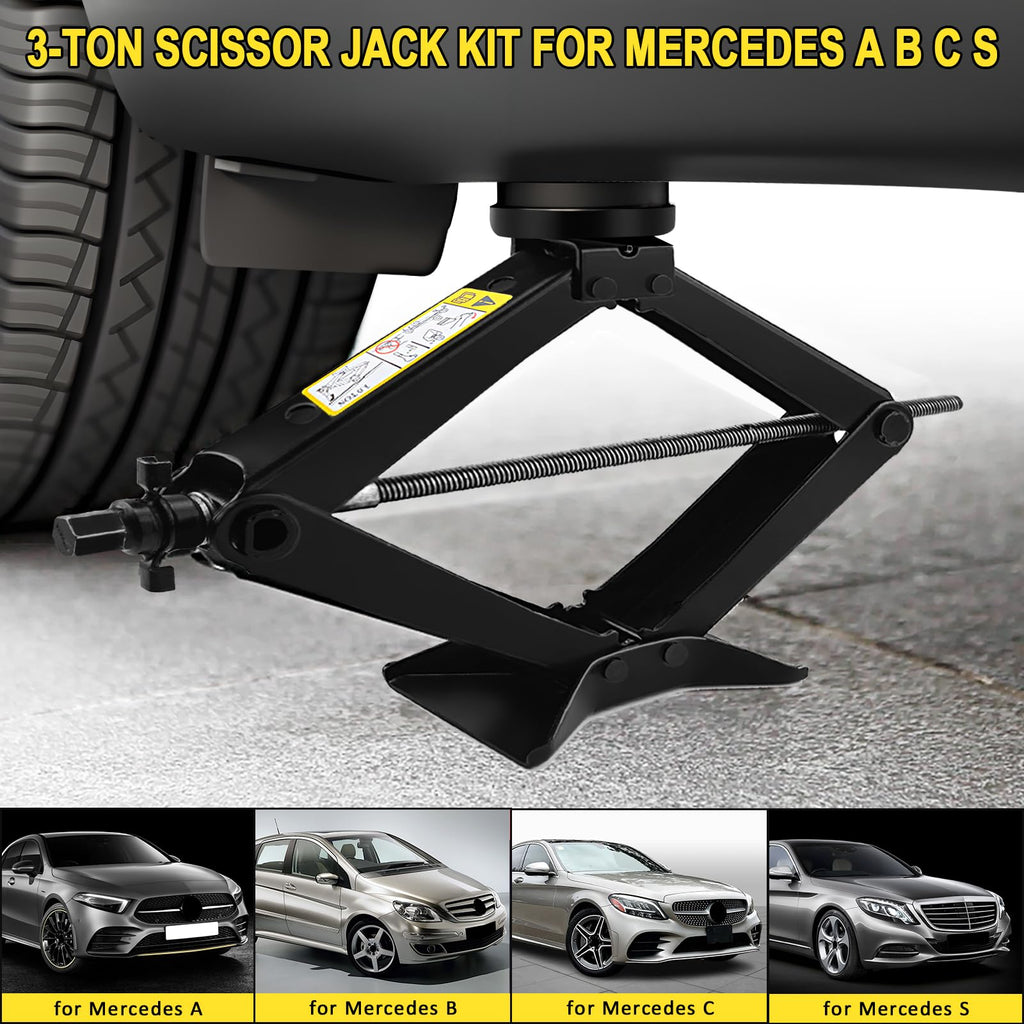 3-Ton Scissor Jack Kit with Rubber Jack Pad and L-Wrenches K40279