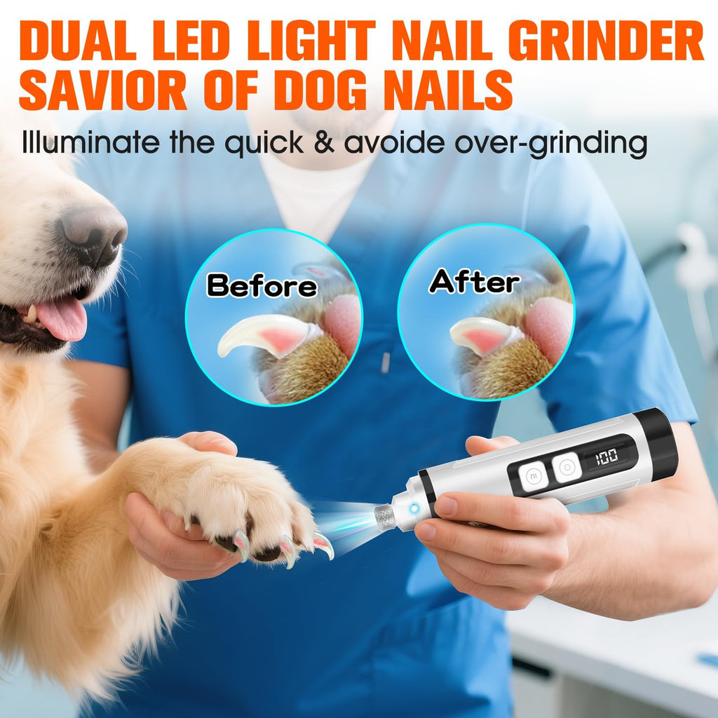 Ultra Quiet Electric Pet Nail Clippers with LED Lights U9874