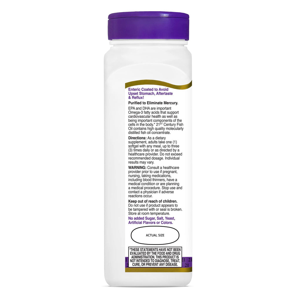 Fish Oil 1000 mg 90 Enteric Coated Softgels W9019