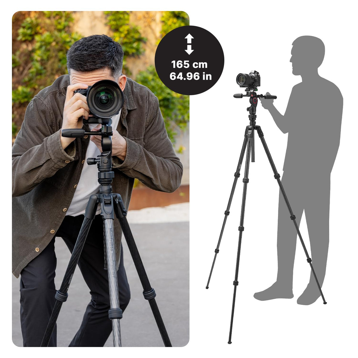 Carbon Fibre Travel Tripod Kit with 3-Way Fluid Head I8839