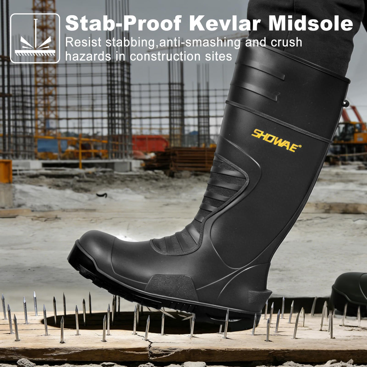 Rubber Steel Toe Waterproof Boot U17167
