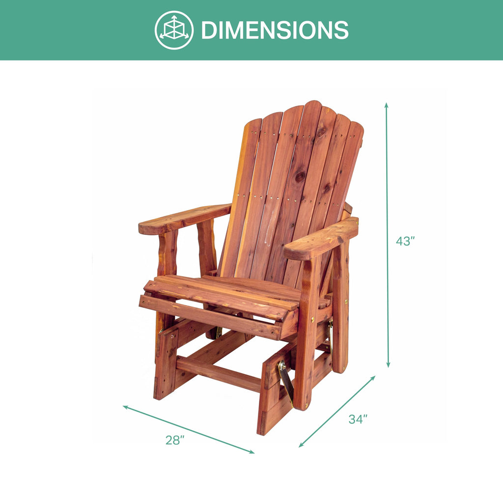Cedar Adirondack Glider V747