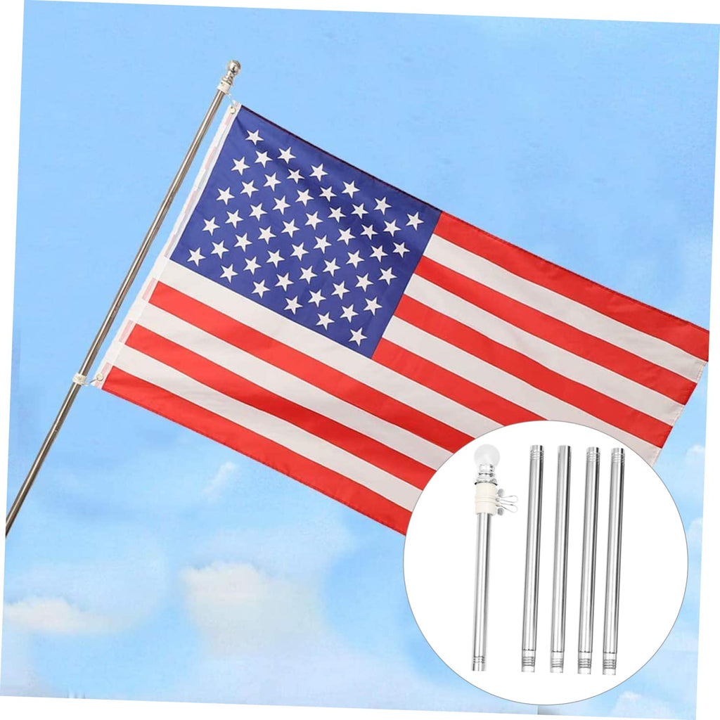 Stainless Steel 6 Foot Adjustable Wall Mount Flagpole Kit M1110