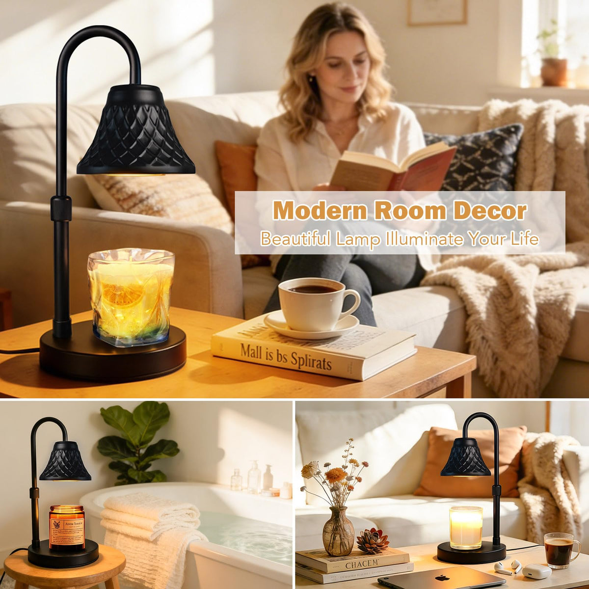 Adjustable Candle Warmer Lamp with Timer D61026