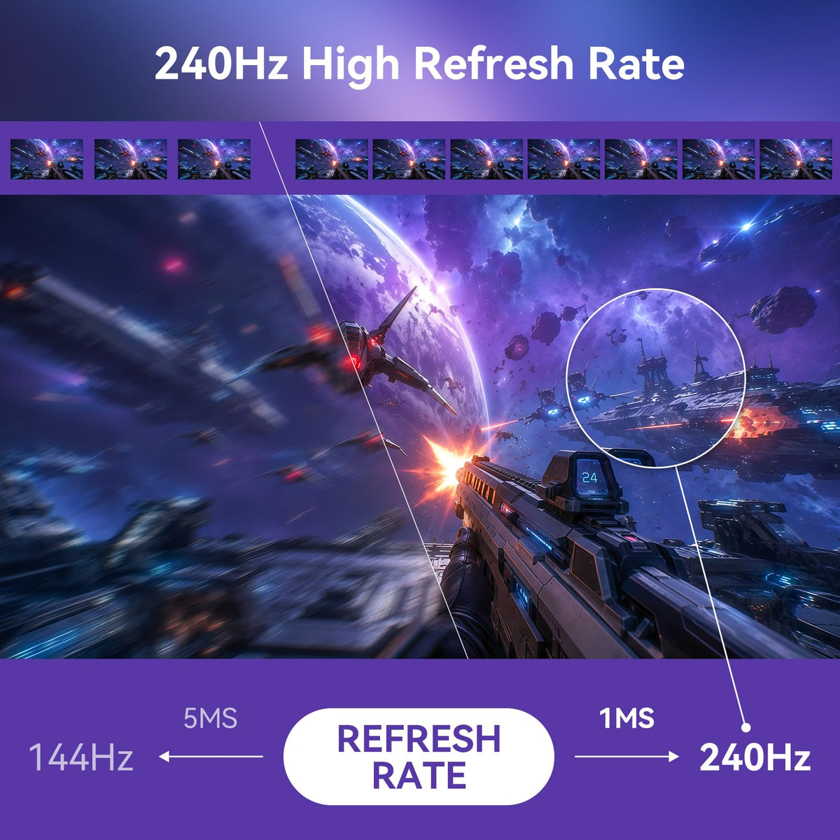27 Inch 240Hz FHD 1080P Gaming Monitor B4371