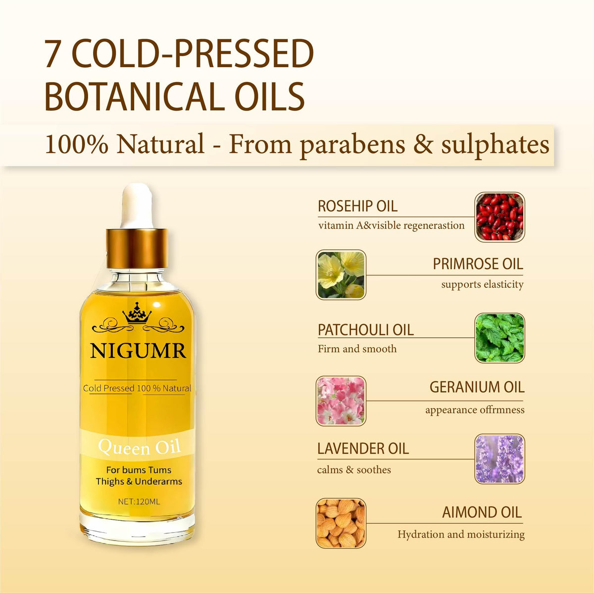 Cold-Pressed Natural Botanical Firming Body Oil 4 fl oz J5491