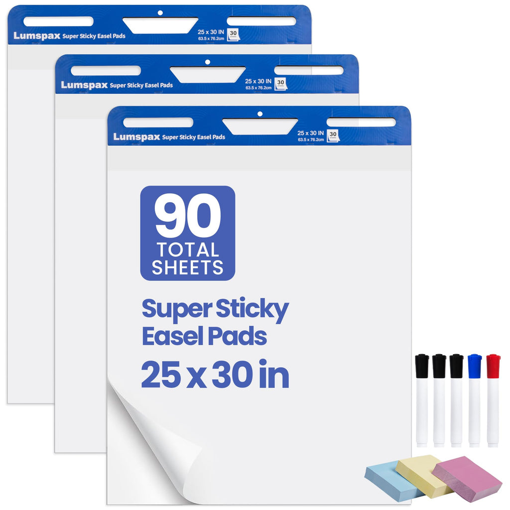 Bleedproof Self-Adhesive Easel Pads 25 x 30 Inches 3 Pads H575