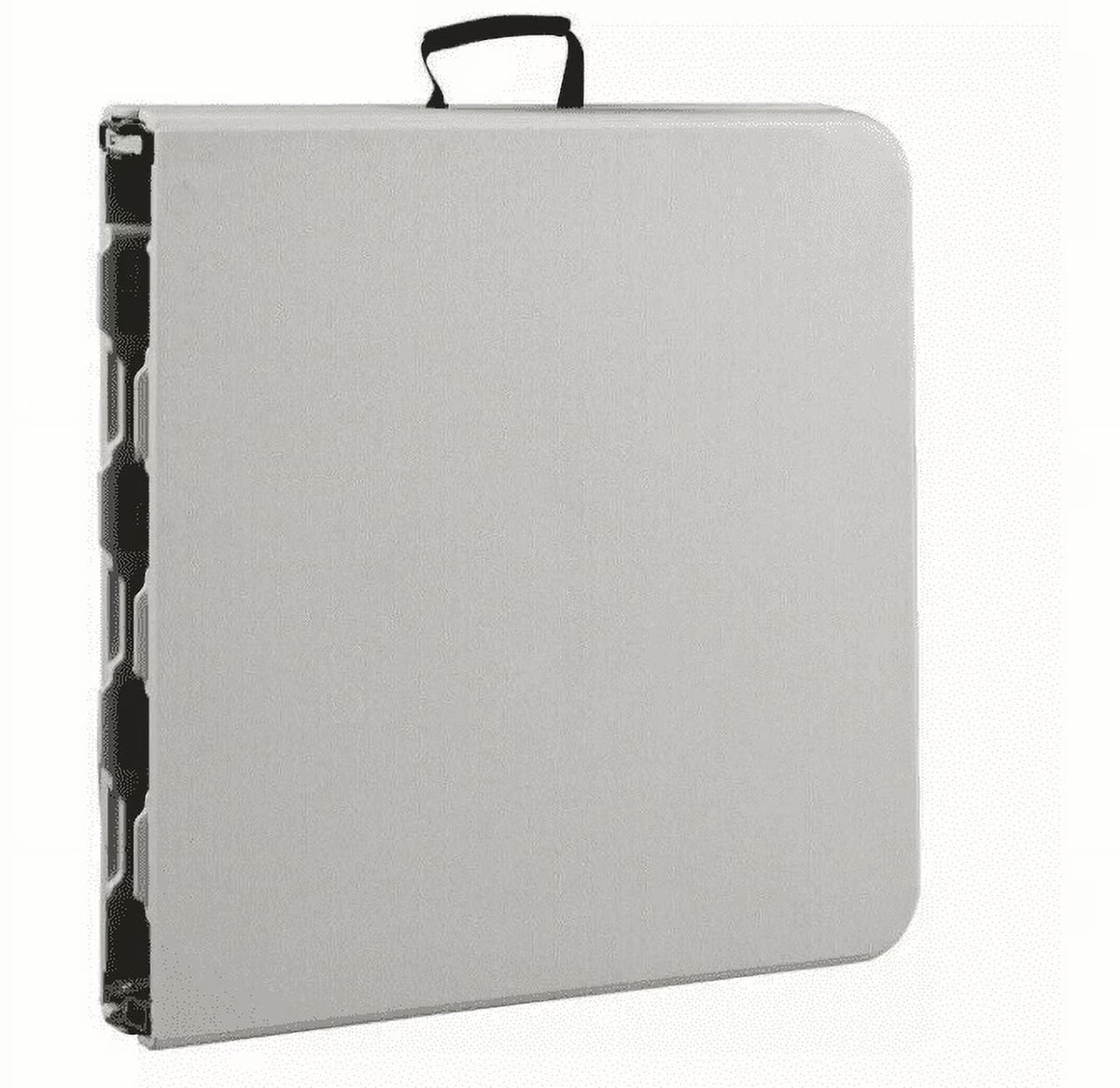 6 Foot Fold-in-Half Folding Table White Speckle HDPE Top D990